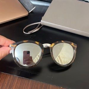 Le spec mirrored circle sunglasses